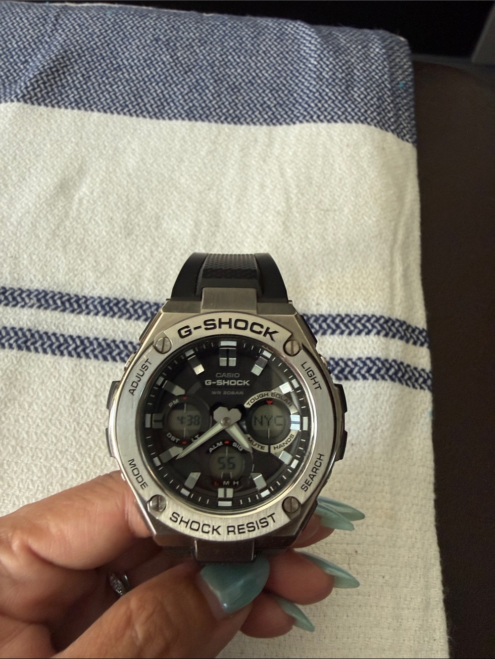 G-Shock Men’s Watch in Silver and Black